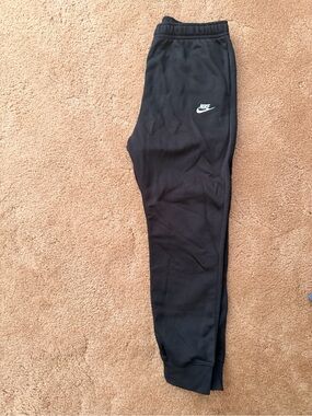 Nike Black Sweat Joggers with White Swoosh